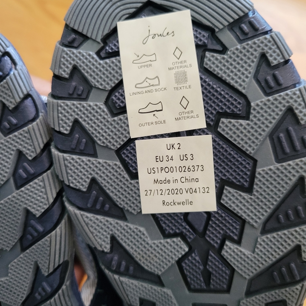 NEW Joules shark Navy blue sandals size 3 - Picture 4 of 4